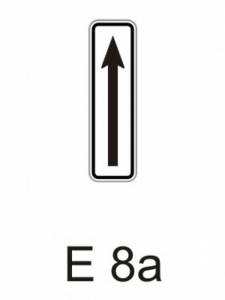 E8a - začátek úseku - dodatková tabulka pro dopravní značky