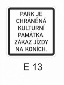 E13 - 500x500 - dodatková tabulka pro dopravní značky