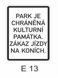 E13 - 500x700 - dodatková tabulka pro dopravní značky