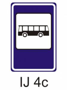 IJ4c - zastávka autobusu - informativní dopravní značka