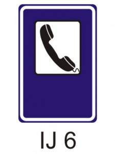 IJ6 - telefon - informativní dopravní značka